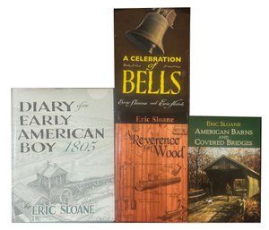 4 Books By Eric Sloane 'Diary Of An Early American Boy 1805', 'A Celebration Of Bells', And Two Others