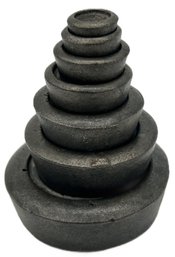 7 Pcs Antique English Cast Iron Complete Weight Set, 1 Lb, 8oz, 4oz, 2oz, 1oz, 1/2oz & 1/4oz