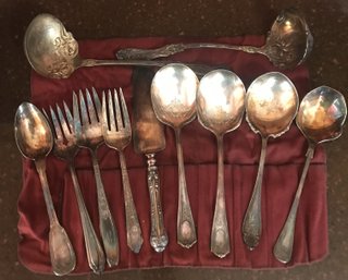 11 Pcs - Vintage Silver Plate Serving Pcs