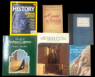 6 Pcs Book Lot Middle Eastern, A Novel Of Syria, Art, Movements, & History, Largest 9.75' X 13'H