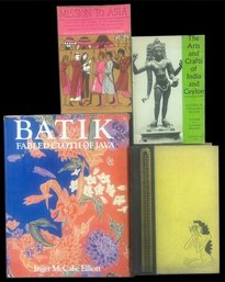 4 Pcs Book Lot-Full Color Plates Of Batik Designs, Missionary, Bali, History & Traditions, Largest 9.5' X 12'H