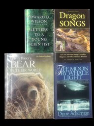 4 Pcs Book - 'Dragon Songs' & The Moon By Whale Light' & Bear In Their World' & Letters To A Young Scientist'