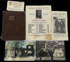 5 Pcs Mostly Antique Jack London Ephemera