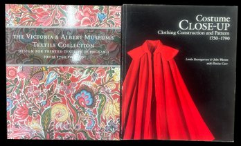 2 Paperback Books 'Costume Close-Up Clothing Construction And Patterns 1750-1790' & Victoria & Albert Museum's