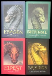 4 Vol. Christopher Paolini, Book 1 'Eragon' Author Signed, Book 2-4 First Edition, Hard Cover W/Dust Jackets