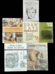 6 Art Books, 'How To Draw Cats In 15 Minutes', 'How To See, How To Draw', 'Drawing & Painting Cats' & Others