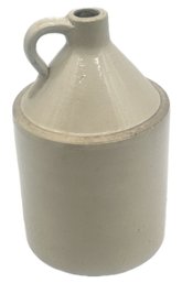 Vintage One Gallon Salt Glazed Whisky Jug, Putty Colored, Stamped With A '2',  6.5' X 12'H
