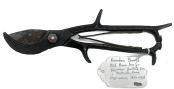 Antique Pair Garden Shears, Seymour Smith & Sons, Oakville, Conn, RARE Design, 9'L