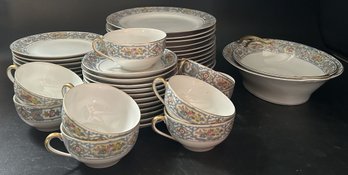 34 Pcs Vintage Noritake 'The Coniston' Pattern Dinnerware