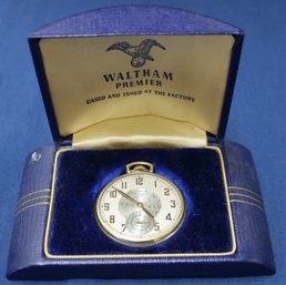Waltham Premier Pocket Watch In Original Case - 1939 - Serial Number 30104172 - 17 Jewels
