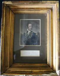 Image Of Edward Preble (1761-1807) Decorated Naval Officer Plus His Signature - Framed