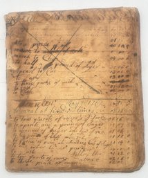 Spectacular 1762 Antique Hand Written Trade Ledger, Every Page Is Full Of Untold Treasures Of Information!