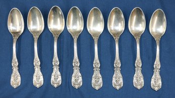 8 Pcs- Reed & Barton .925 - Francis 1 Style Sterling Silver Teaspoons  - Weight:  8.46 Ozt