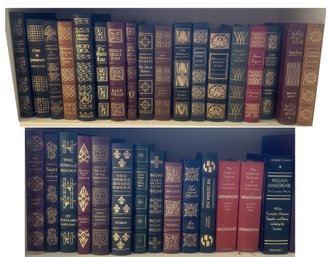 32 Volumes Of Mostly Easton Press Collector's Edition Classic Leather Bound And Embossed Books, 1970-1980