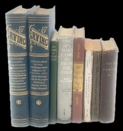 8 Vol Book Lot Including 1855 'Poems Of E.B. Browning' Vol. 1, 7.25' X 5' And Others