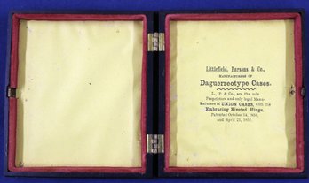 Union Daguerreotype Case By Littlefield & Parsons With Two Sixth Plate Ambrotypes Which Are Identified