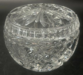 Waterford 2001 Time Square Commemorative New Years Eve Round Covered Dresser Box, 4' Diam. X 3'H