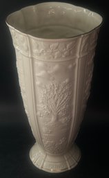 Large Lenox Porcelain 4-Seasons Vase, 7.5' X 14'H