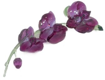 Swarovski Multi-Color Crystal Orchid, 3.5' X 2' X 7.7'L, In Original Packaging