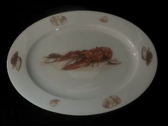 JKW W. German Oval Porcelain Lobster Platter, 17.75' X 13'