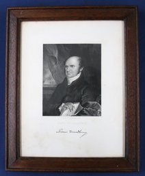 Engraving Of Levi Woodbury (1789-1851) By J.B. Longacre - Print Made In 1837