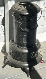 Vintage Kerosene Heater In Black Paint - 12 X 24'