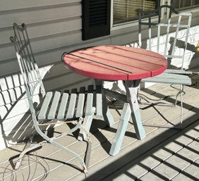 3 Pcs Bistro Table And 2 Chairs - 27R X 24H