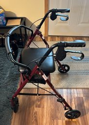 Combination Support Walker And Seat With Hand Brakes - 20 X 28 X 33'