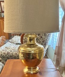 Bulbous Brass Table Lamp - 14 X 27.5'