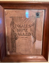 Framed Antique May 1889 Ingalls' Home Magazine Advertising - 10.25 X 12'H