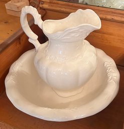 Vintage Pitcher And Basin - 15 R X 11.5'H