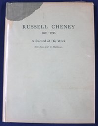 Book: 'russell Cheney - 1881-1945 - A Record Of His Work'  Notes By F.O. Matthiessen