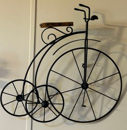 Unusual 3D Vintage Old Fashion Tricycle Metal Wall Art - 20 X 7.5 X 21'