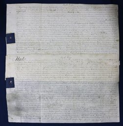 Two 1806 Vellum Documents That Confer Titles Upon The Brother Of British Hero Horatio Nelson