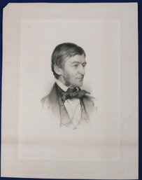 1878 Engraving Of Ralph Waldo Emerson By S.A.Schoff - Published By John Lowell & Co. Boston