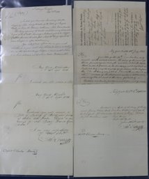 Seven Documents From The 1820's Mostly To/from Washington Navy Yard To Portsmouth Navy Yard