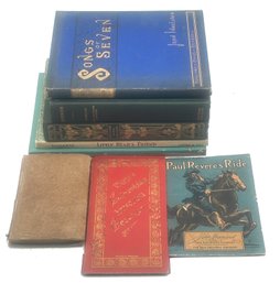9 Pcs Lot Of Antique & Vintage Hard Cover And Paperback Books