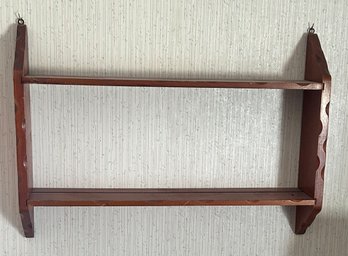 2 Pcs Matched Pair Of Vintage 2-Shelf Hanging Wall Shelf - 24.75 X 4.5 X 18' H