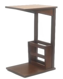 Diminutive Combination Lamp Stand End Table & Magazine Holder, 15' X 12' X 24'