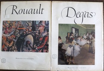 Two 1950's Large Format Abrams Art Portfolios -  Rouault & Degas - Each Have 16 Color Plates