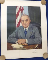 1940's Harry Truman Original Hessler Poster Print