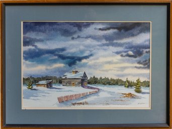 Original Watercolor Painting By Bill Velmure, 29' X 22'H