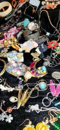 Costume Jewelry 70s-80s, Bakelite, Earrings, Necklaces Baubles And More