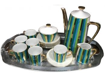 15 Pcs Set Of Beautiful Leffon China - Demitasse, Chocolate Or Tea Set