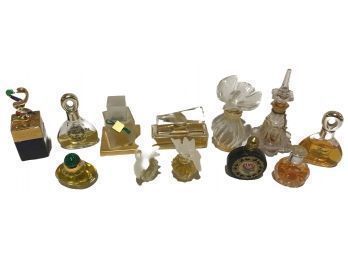 Lot Of 12 Miscellaneous Miniature Perfume Bottles