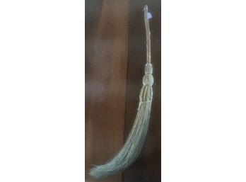 Vintage Straw Fireplace Broom, 38'L