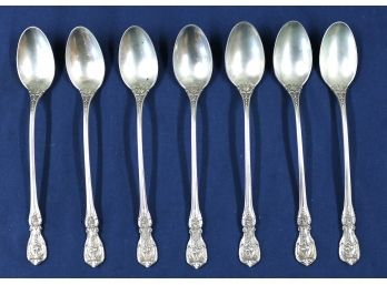 Seven - Reed & Barton - Francis 1 Style -sterling Silver Parfait Spoons - 7' Long - 7.45 Ozt