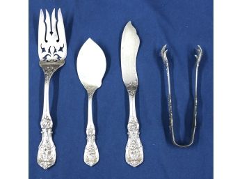 4 Pcs Reed 7 Barton - Francis 1 Style - .925 Sterling Silver Serving Pieces - See List - Total Weight 5.89 Ozt