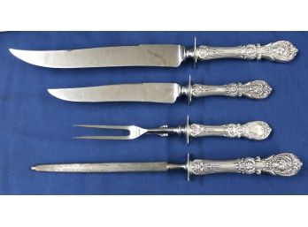 4 Pcs Reed & Barton - Francis 1 Style - Four Piece Carving Set All With .925 Sterling Handles - See List