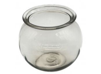 Vintage Round Glass Fish Bowl, 10.25' Diam. X 9'H, Glass Has Bubbles